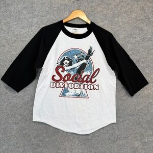 Vintage Social Distortion Shirt Adult Medium Prison Bound Raglan Baseball Tee